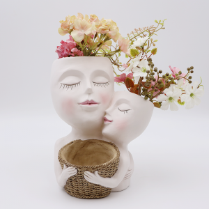 Resin two head planter