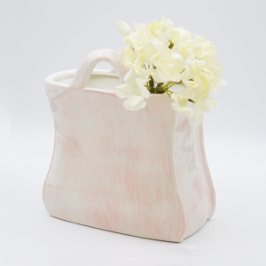 florero de bolsa de cerámica